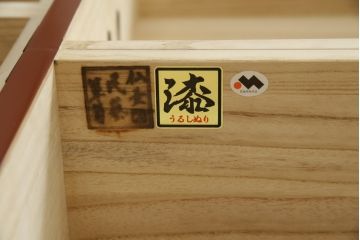 中古　超美品　仙台民芸箪笥(仙台箪笥)　欅産業　漆塗りの朱色に黒々とした金具が映える衣装箪笥(整理箪笥、和タンス、収納箪笥、民芸箪笥、引き出し、チェスト)(定価約110万円)(R-082835)
