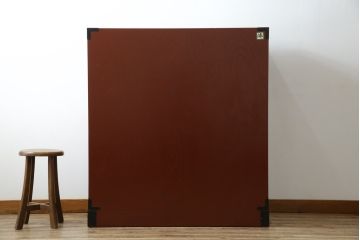 中古　超美品　仙台民芸箪笥(仙台箪笥)　欅産業　漆塗りの朱色に黒々とした金具が映える衣装箪笥(整理箪笥、和タンス、収納箪笥、民芸箪笥、引き出し、チェスト)(定価約110万円)(R-082835)