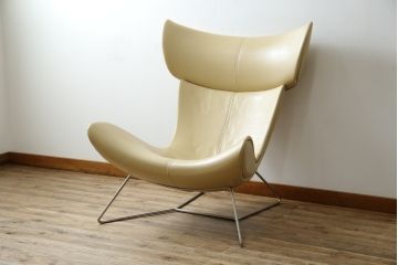 中古　美品　BoConcept(ボーコンセプト)　SQUILLA(スキラ)　合皮　インテリアのアクセントになるラウンジチェア(1Pソファ、一人掛け、1人掛け、椅子、イス、北欧)(R-082840)