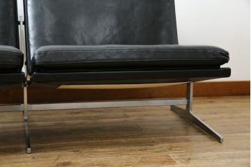 デンマークビンテージ　希少モデル!!　モビリア(mobilia)取り扱い　BO-EX社製　BO-562　デンマーク出身デザイナーヨルゲン・カストホルムデザインのモダンなデザインがかっこいい2人掛けソファ(2人掛け、二人掛けソファ、ヴィンテージ、応接セット、北欧)(R-082841)