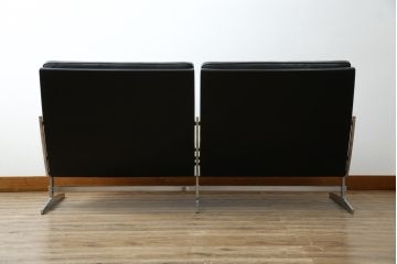 デンマークビンテージ　希少モデル!!　モビリア(mobilia)取り扱い　BO-EX社製　BO-562　デンマーク出身デザイナーヨルゲン・カストホルムデザインのモダンなデザインがかっこいい2人掛けソファ(2人掛け、二人掛けソファ、ヴィンテージ、応接セット、北欧)(R-082841)