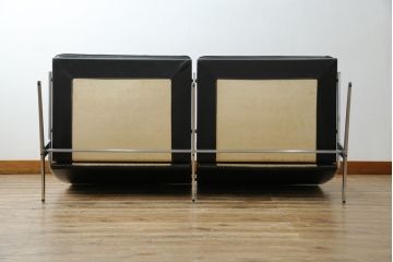 デンマークビンテージ　希少モデル!!　モビリア(mobilia)取り扱い　BO-EX社製　BO-562　デンマーク出身デザイナーヨルゲン・カストホルムデザインのモダンなデザインがかっこいい2人掛けソファ(2人掛け、二人掛けソファ、ヴィンテージ、応接セット、北欧)(R-082841)