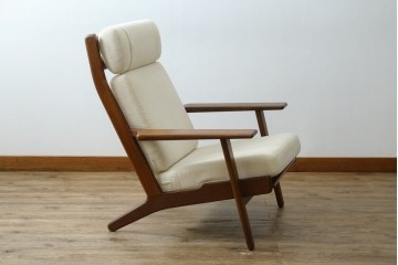 デンマークビンテージ　GETAMA(ゲタマ)　Hans J Wegner(ハンス・J・ウェグナー)　GE290A　オーク材　くつろぎの空間を演出するイージーチェア　(R-082844)