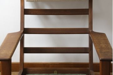 デンマークビンテージ　GETAMA(ゲタマ)　Hans J Wegner(ハンス・J・ウェグナー)　GE290A　オーク材　くつろぎの空間を演出するイージーチェア(椅子、イス、アームチェア、1P、一人掛け、1人掛けソファ、ヴィンテージ、北欧)(R-082844)