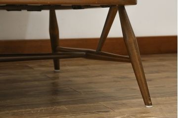 イギリスビンテージ　ERCOL(アーコール)　エバーグリーン　曲げ木のフレームが目を惹くハイバック2人掛けソファ(アームソファ、ラブソファ、二人掛け、ヴィンテージ、英国)(定価約72万円)(R-082849)