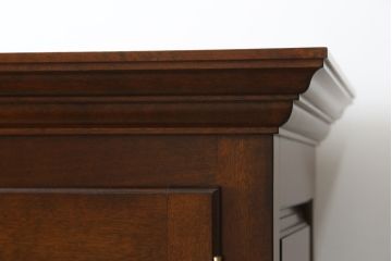 中古　特注品　松本民芸家具　シックな佇まいのキュリオケース(キャビネット、陳列棚、飾り棚、ガラスケース、コレクションケース、店舗什器)(R-082850)