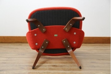 中古　美品　Knoll(ノル)　Saarinen Collection Conference Chair(サーリネン コレクション カンファレンスチェア)　 鮮やかな赤が印象的なアームレスチェア　定価約36万円相当　(R-082851)