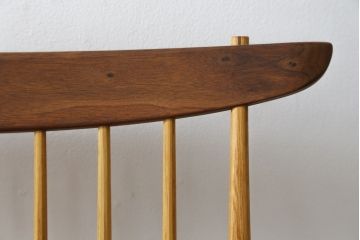 和製ヴィンテージ　ジョージナカシマ　桜製作所　LOUNGE ARM(ラウンジアーム)　One Arm(ワンアーム、片肘)　CN103　クッション付き　モダンに洗練された右アーム付きラウンジチェア(ジョージ・ナカシマ、アームチェア、イス、椅子、板座チェア、ビンテージ)(R-082853)