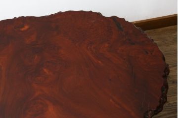 和製ビンテージ　美品!!　鳥眼杢(バーズアイ)一枚板　自然な木の風合いを活かした存在感抜群の座卓(ローテーブル、センターテーブル、ヴィンテージ)(R-082854)