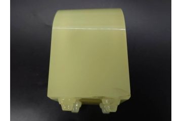 ジャンク品　戦前　当時物　ウランガラス　鶴巻時計店英工舎(EIKOSHA)　ゼンマイ式　空間に温かみをもたらす置時計(硝子、枕時計)(R-082858)