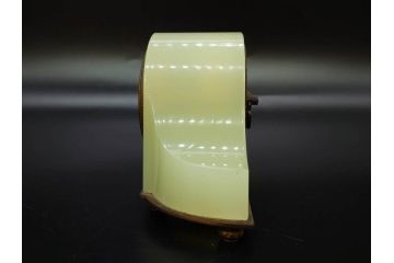 ジャンク品　戦前　当時物　ウランガラス　精工舎(SEIKOSHA・セイコー)　ゼンマイ式　8DAY(8日巻)　ノスタルジックな佇まいの置時計(硝子、枕時計)(R-082859)