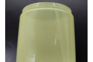 戦前 当時物 ウランガラス 上品な佇まいの小物入れ&灰皿セット(蓋物、アシュトレイ、和ガラス、硝子瓶)(R-082861)