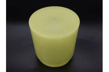 戦前 当時物 ウランガラス 上品な佇まいの小物入れ&灰皿セット(蓋物、アシュトレイ、和ガラス、硝子瓶)(R-082861)