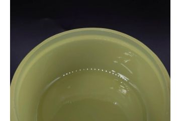 戦前 当時物 ウランガラス 上品な佇まいの小物入れ&灰皿セット(蓋物、アシュトレイ、和ガラス、硝子瓶)(R-082861)