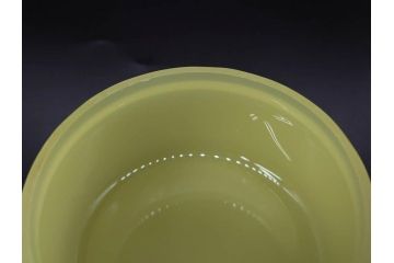戦前 当時物 ウランガラス 上品な佇まいの小物入れ&灰皿セット(蓋物、アシュトレイ、和ガラス、硝子瓶)(R-082861)