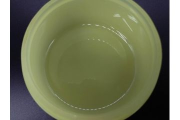 戦前 当時物 ウランガラス 上品な佇まいの小物入れ&灰皿セット(蓋物、アシュトレイ、和ガラス、硝子瓶)(R-082861)