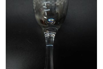 帝国ホテル　フランク・ロイド・ライト　気品あふれるグラス6客セット(市松模様、リキュール、ショット、酒器、酒杯、ガラス、硝子、外箱付)(R-082863)