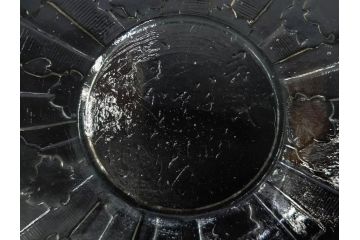 日独伊三国同盟記念　君が代　大日本海軍　万歳　大日本帝国戦捷紀念　ガラス皿3枚&コースターセット(日露戦争、桜文、戦勝記念皿、小皿、和ガラス、硝子)(R-082866)