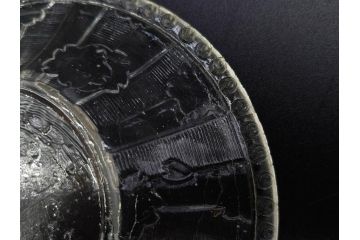 日独伊三国同盟記念　君が代　大日本海軍　万歳　大日本帝国戦捷紀念　ガラス皿3枚&コースターセット(日露戦争、桜文、戦勝記念皿、小皿、和ガラス、硝子)(R-082866)