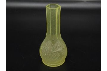 大正〜昭和初期　ウランガラス　バレリーナ　レトロな雰囲気漂うガラス瓶2点セット(一輪挿し、花瓶、花生、花入、花器、硝子、和ガラス)(R-082867)