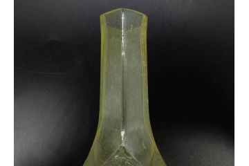 大正〜昭和初期　ウランガラス　バレリーナ　レトロな雰囲気漂うガラス瓶2点セット(一輪挿し、花瓶、花生、花入、花器、硝子、和ガラス)(R-082867)