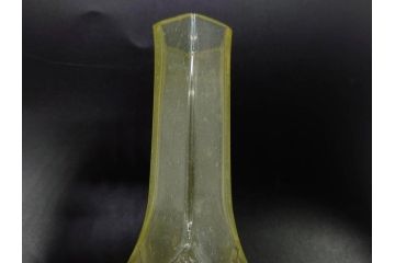 大正〜昭和初期　ウランガラス　バレリーナ　レトロな雰囲気漂うガラス瓶2点セット(一輪挿し、花瓶、花生、花入、花器、硝子、和ガラス)(R-082867)