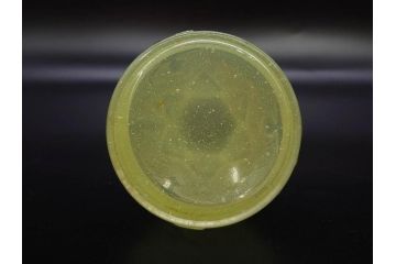 大正〜昭和初期　ウランガラス　バレリーナ　レトロな雰囲気漂うガラス瓶2点セット(一輪挿し、花瓶、花生、花入、花器、硝子、和ガラス)(R-082867)