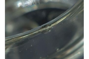 戦前　当時物　切子　剣先　ガラス　風情のある急須&グラス2客セット(コップ、色被せ、青、ポット、硝子、和ガラス)(R-082868)