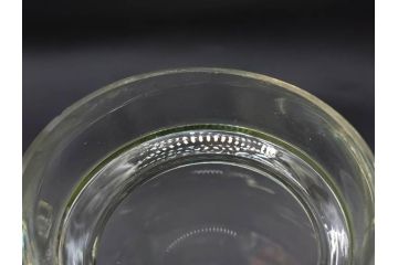 戦前　当時物　切子　剣先　ガラス　風情のある急須&グラス2客セット(コップ、色被せ、青、ポット、硝子、和ガラス)(R-082868)