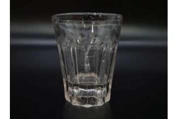 戦前　当時物　切子　剣先　ガラス　風情のある急須&グラス2客セット(コップ、色被せ、青、ポット、硝子、和ガラス)(R-082868)