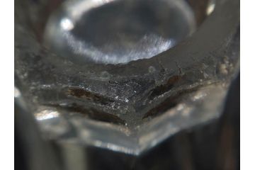 戦前　当時物　切子　剣先　ガラス　風情のある急須&グラス2客セット(コップ、色被せ、青、ポット、硝子、和ガラス)(R-082868)