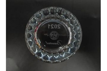 フランス　Baccarat　バカラ　ティアラ　イヤータンブラー2021　グローリア　見事なカットが煌めくグラス3客セット(コップ、シャンパン、ハイボール、フルレッドクリスタルガラス、共箱付)(R-082869)