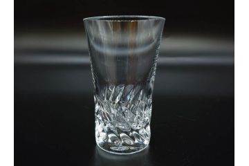 フランス　Baccarat　バカラ　ティアラ　イヤータンブラー2021　グローリア　見事なカットが煌めくグラス3客セット(コップ、シャンパン、ハイボール、フルレッドクリスタルガラス、共箱付)(R-082869)