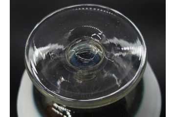 大正期　碗型　乳白ぼかし　輪花　赤縁　青縁　お部屋をノスタルジックに演出する氷コップ3点セット(碗形、グラス、硝子、和ガラス)(R-082883)