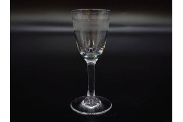 昭和初期　食卓をエレガントに演出するグラス7客セット(リキュール、ショット、酒杯、酒器、硝子、プレスガラス、和ガラス)(R-082886)