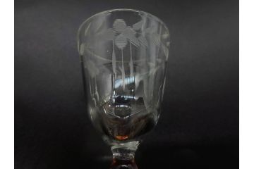 昭和初期　食卓をエレガントに演出するグラス7客セット(リキュール、ショット、酒杯、酒器、硝子、プレスガラス、和ガラス)(R-082886)