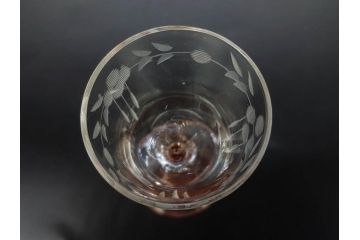 昭和初期　食卓をエレガントに演出するグラス7客セット(リキュール、ショット、酒杯、酒器、硝子、プレスガラス、和ガラス)(R-082886)