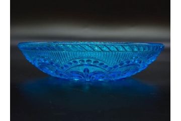 ウランガラス　プレスガラス　レース　食卓を爽やかに彩るガラス皿8枚セット(松葉、松の実、野球、硝子、中皿、小皿)(R-082887)