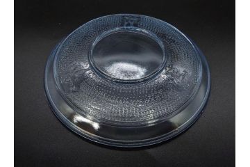 ウランガラス　プレスガラス　レース　食卓を爽やかに彩るガラス皿8枚セット(松葉、松の実、野球、硝子、中皿、小皿)(R-082887)