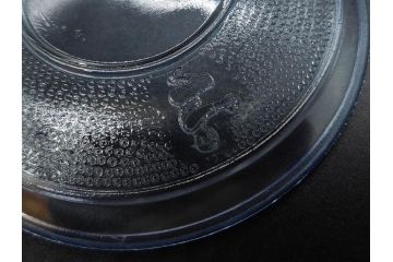 ウランガラス　プレスガラス　レース　食卓を爽やかに彩るガラス皿8枚セット(松葉、松の実、野球、硝子、中皿、小皿)(R-082887)