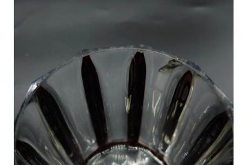 昭和初期　切子　色被せガラス　赤　空間に品格をもたらす水差し&グラスセット(コップ、冠水瓶、ピッチャー、硝子、和ガラス)(R-082891)