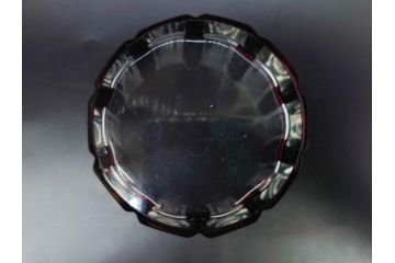 昭和初期　切子　色被せガラス　赤　空間に品格をもたらす水差し&グラスセット(コップ、冠水瓶、ピッチャー、硝子、和ガラス)(R-082891)