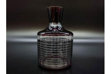 昭和初期　切子　色被せガラス　赤　空間に品格をもたらす水差し&グラスセット(コップ、冠水瓶、ピッチャー、硝子、和ガラス)(R-082892)