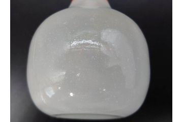 昭和初期　乳白　ガラス　レトロな可愛らしさが魅力の雛徳利3点セット(ひな祭り、雛道具、花、硝子、ガラス)(R-082893)