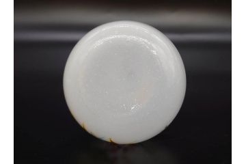 昭和初期　乳白　ガラス　レトロな可愛らしさが魅力の雛徳利3点セット(ひな祭り、雛道具、花、硝子、ガラス)(R-082893)