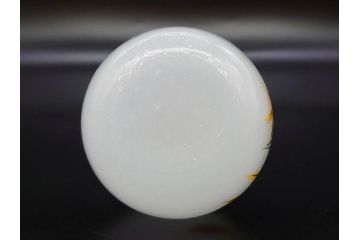 昭和初期　乳白　ガラス　レトロな可愛らしさが魅力の雛徳利3点セット(ひな祭り、雛道具、花、硝子、ガラス)(R-082893)