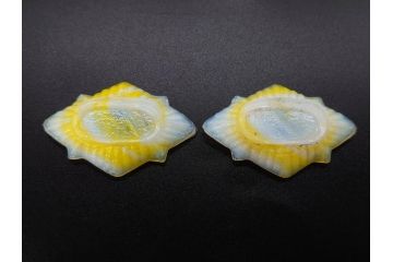 昭和初期　ガラス　マーブル　緻密な造りに目を奪われるミニチュア食器46点セット(コップ、皿、ペロペロ、ままごと、コンポート、カップ、硝子)(R-082894)