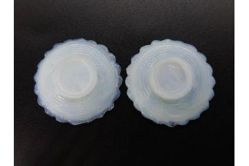 昭和初期　ガラス　マーブル　緻密な造りに目を奪われるミニチュア食器46点セット(コップ、皿、ペロペロ、ままごと、コンポート、カップ、硝子)(R-082894)