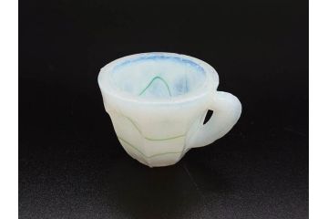 昭和初期　ガラス　マーブル　緻密な造りに目を奪われるミニチュア食器46点セット(コップ、皿、ペロペロ、ままごと、コンポート、カップ、硝子)(R-082894)