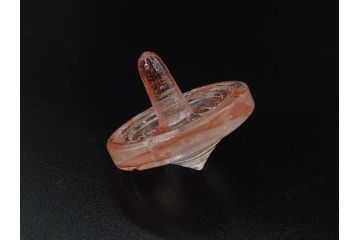 昭和初期　独楽　ガラス　懐かしさが溢れるミニチュアこま21点セット(花型、おもちゃ、玩具、サイコロ、硝子)(R-082895)